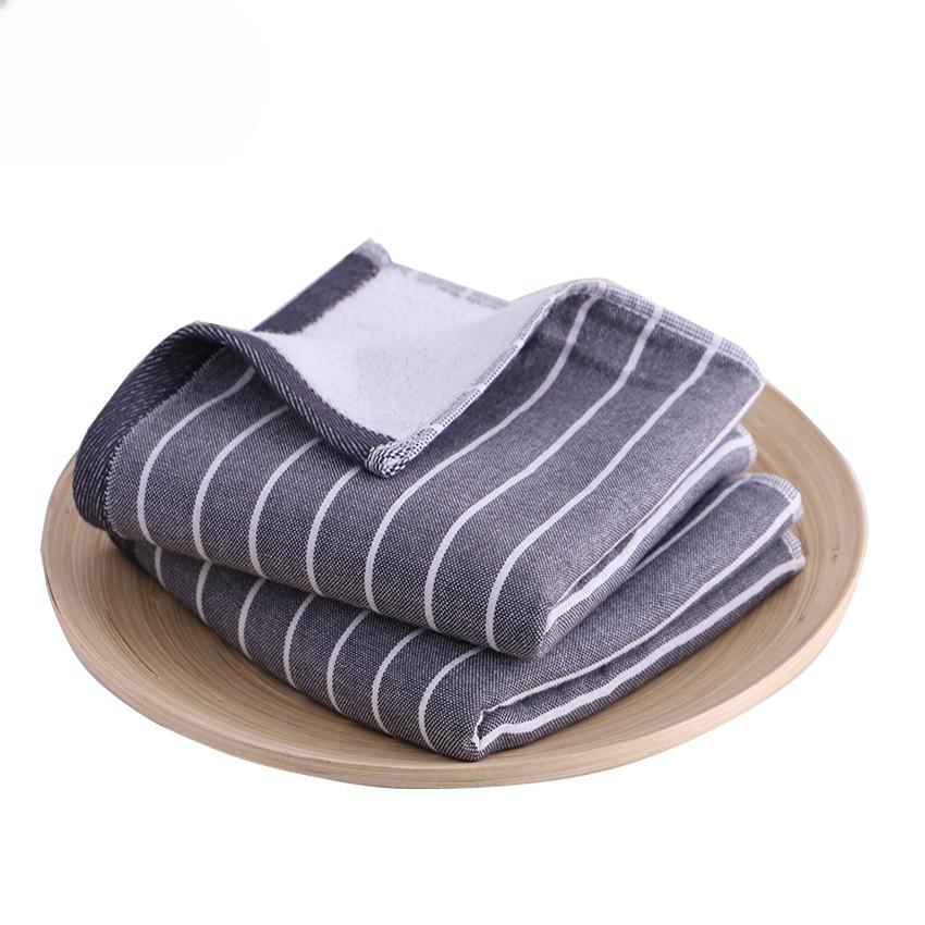 

Суперабсорбирующее полотенце из микрофибры - суперширокие полосатые и утолщенные серые и белые полотенца для посуды 34*75 см 34X75cm&1pc чёрный