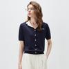 Silk Blend Short Sleeve Knit Cardigan for Women