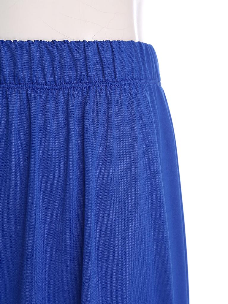 Womens Worship Praise Dance Pants Elastic Waist Metallic Shiny Trim Wide Leg Pants Loose Trousers
