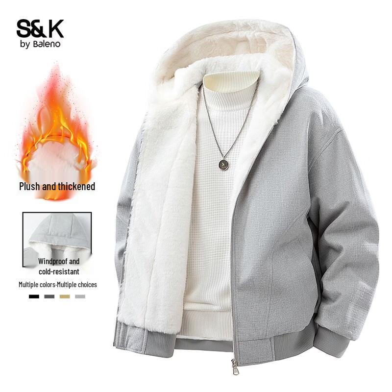 Унисекс плюшевая куртка с капюшоном Baleno S&K 3XL