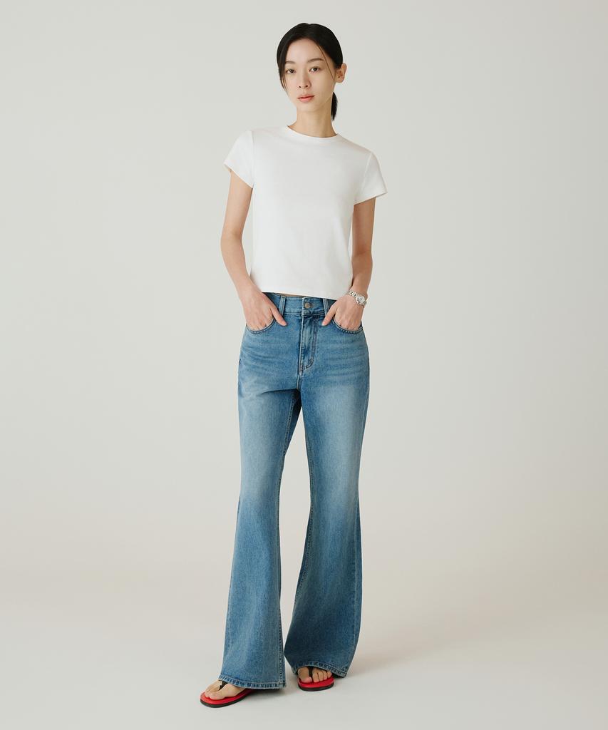 Siyajyu Sitp5275 Slim Ribbed Short Sleeve T-Shirt_Ivory