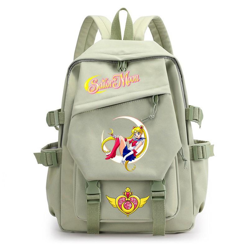 Zaino Stampa Anime Sailor Moon per Ragazzi Studenti Viaggio Leggero in Nylon Borsa Scolastica con Spallacci Imbottiti