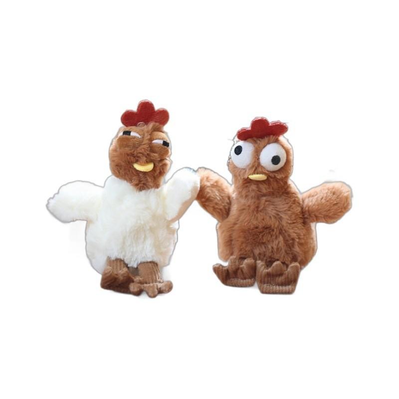 Adorable Plush Bubble Blowing Chicken Keychain Cute Soft Pp Cotton Stuffed Animal