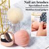 2pcs Nail Dust Cleaner Brush Exquisite Mellow Handle Soft Hair Nail Dust Powder Remover for Home Salon
