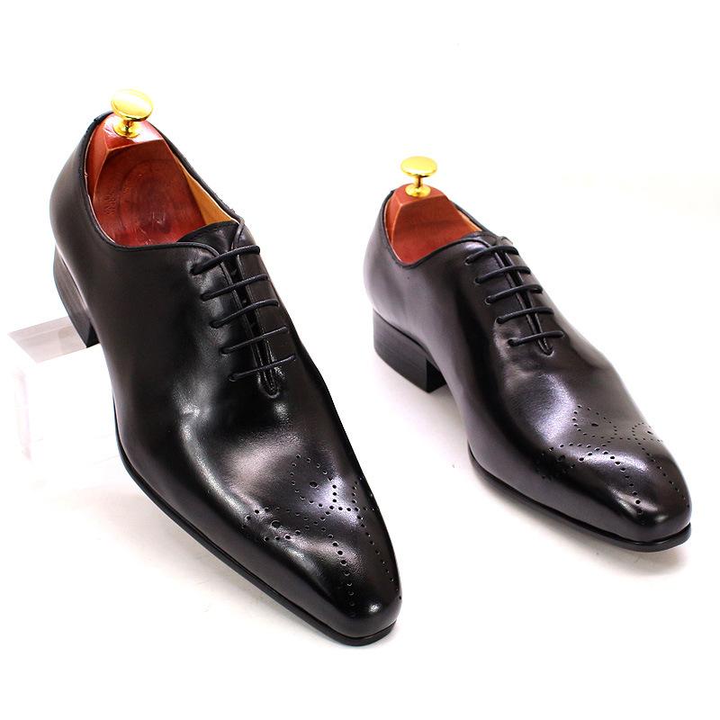 Leather shoes men's hand-polished leather men's shoes pointed business casual leather shoes men's