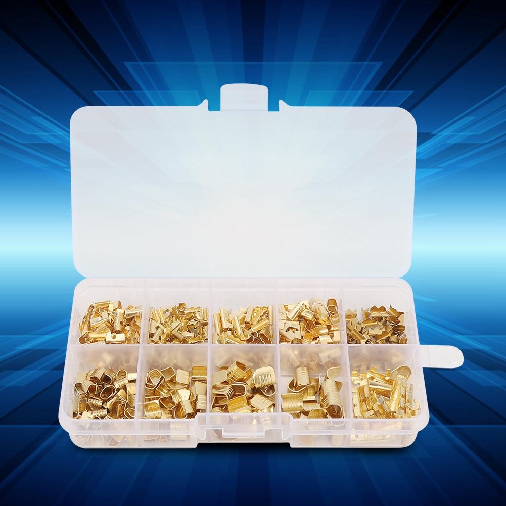 

445pcs U Shape Copper Buckle Car Electric Wire Cable Connection Terminal Accessory