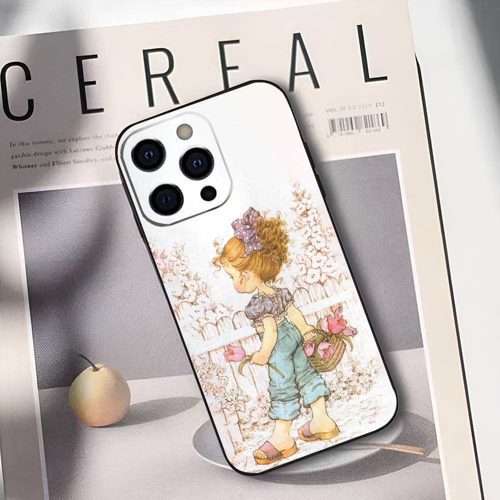 S-Sarah K-Kay Girl Phone Case For iPhone 17,16,15,14,13,12,11 Plus,Pro Max,XS,Soft Silicone Black Cover