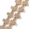 Fashion Creative Copper Inlaid Zircon Infinite Cross Necklace, the Same Hip-hop Collarbone Chain for Men and Women