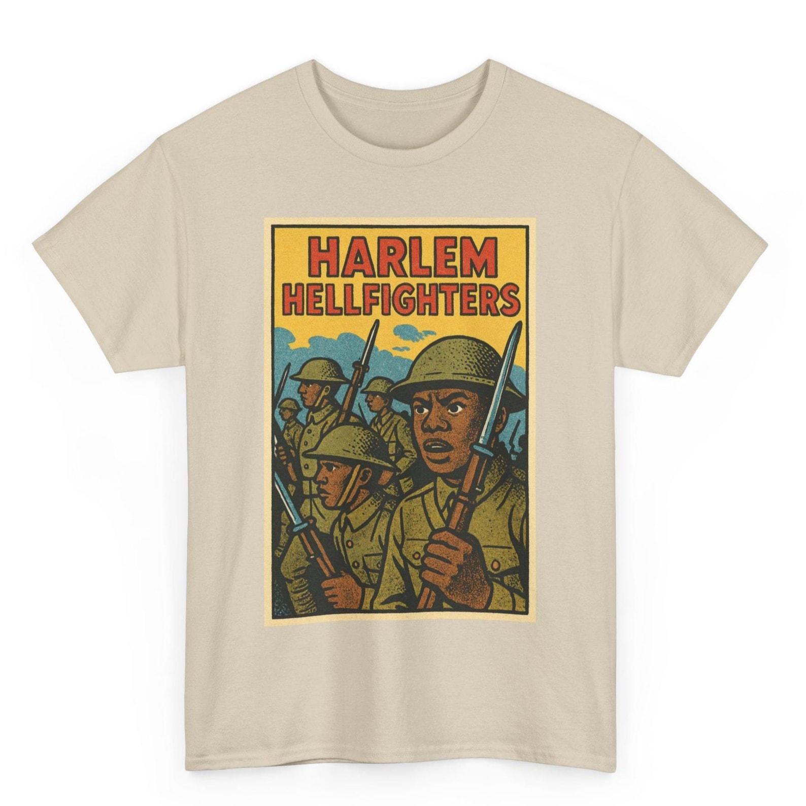 Harlem Hellfighters T-Shirt: Retro Comic Style WWI Hero Tee XL