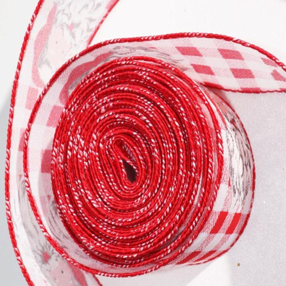 New Imitation Linen Christmas Ribbon 2m Handmade Gift Box Strap DIY Bow Ribbon DIY Crafts