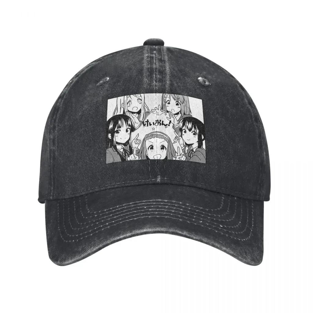 K ON Cute Unisex Baseball Cap Comic Anime Distressed Washed Hats Cap Vintage Outdoor Summer Sun Cap