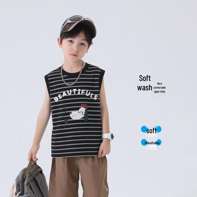 Boys' Summer Sleeveless Cotton Tee