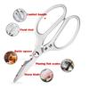 1pc Kitchen Tools Scissors Stainless Steel Kitchen Scissors With Aluminum Alloy Handle For Cutting Chicken Bones Meat Fish