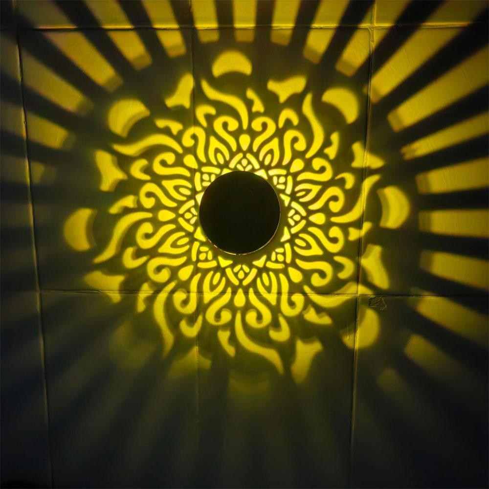 Solar-Powered Datura Lantern Light Wall Lamp Outdoor Garden Patio Walkway Decorations Lighting for Garden Decor