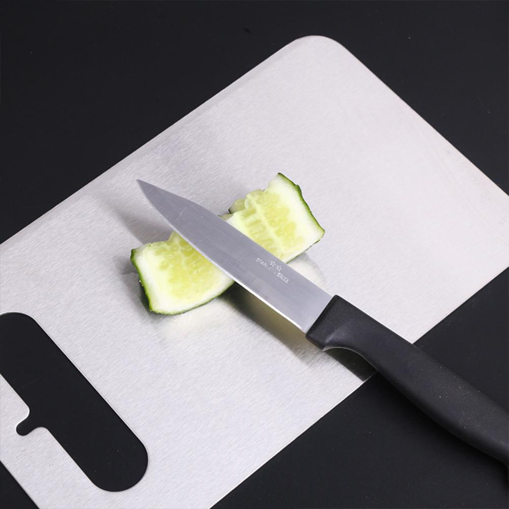 Stainless Steel Chopping Board Meat Cutting Block for Kitchen Walnut Sink Choppinng