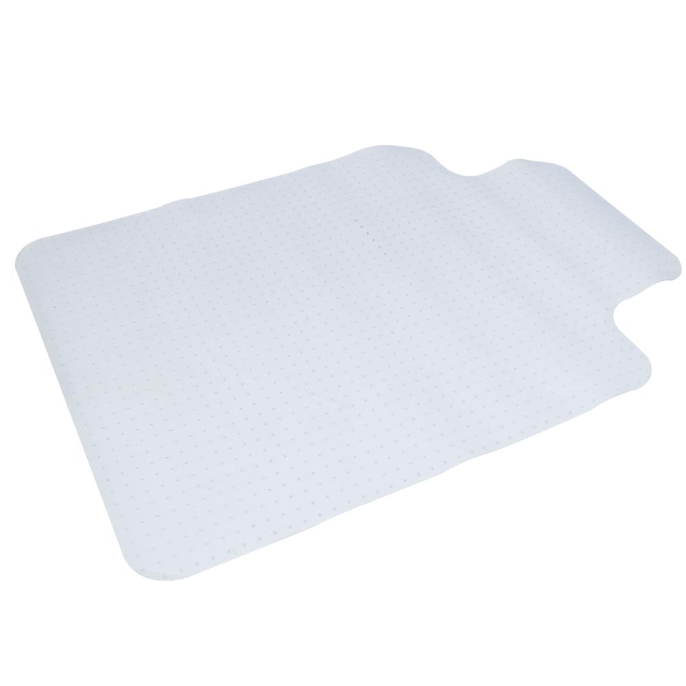 T Shaped PVC Transparent Non Slip Chair Mat with Studded Bottom for Home Office Carpet Floor