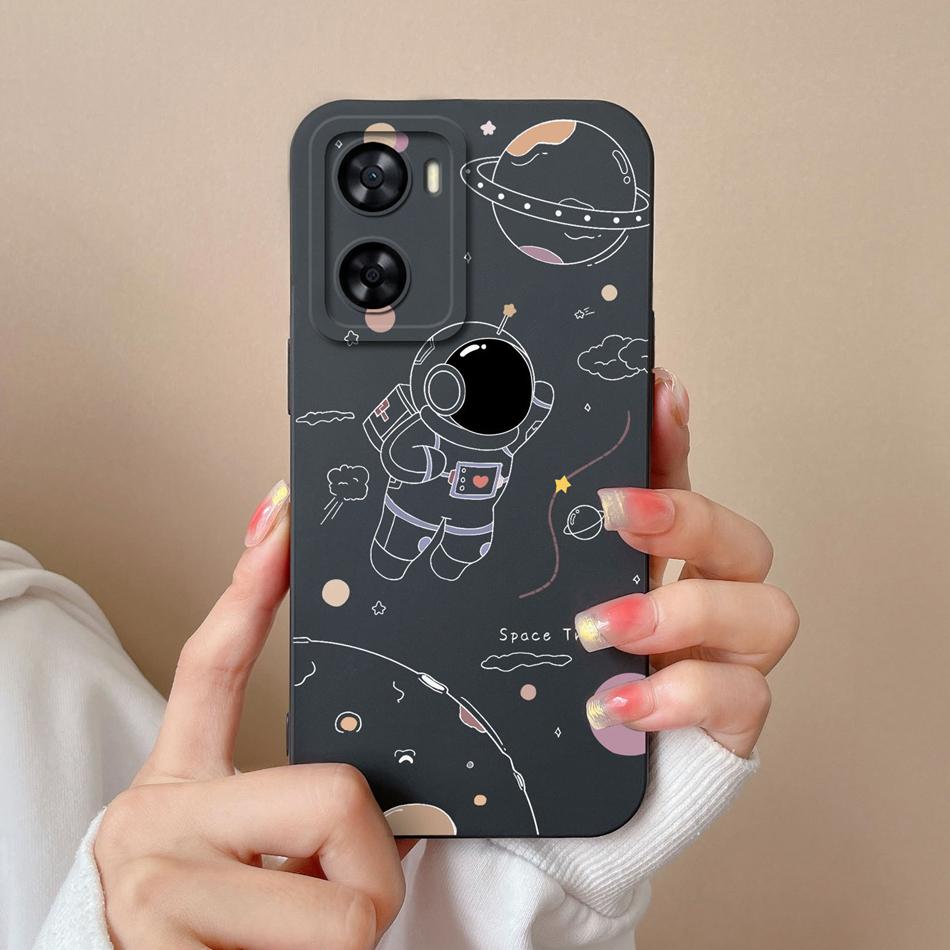 

For One Plus Nord N20SE N300 Case Fun Astronaut Phone Back Cover For 1+ Nord N20 SE N 300 Liquid Silicone Funda Camera Protector OnePlus Nord N300