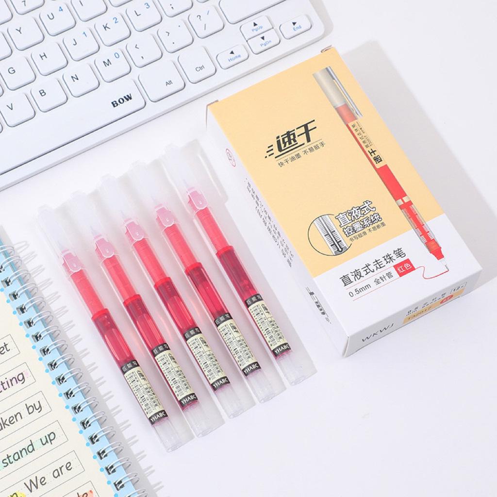 Quick-Drying Black Rollerball and Gel Signature Pen with Needle Tip