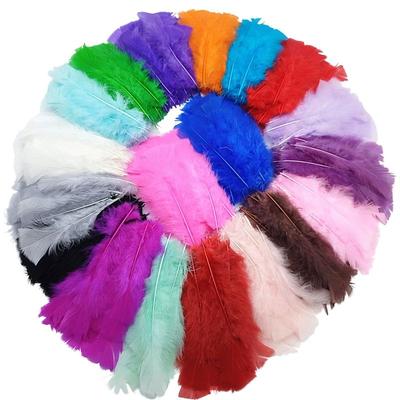100/200 Stück Flache Flauschige Truthahnfedern für Handarbeiten Schmuck Handwerk Dekoration DIY Traumfänger Hühnerfedern Zubehör