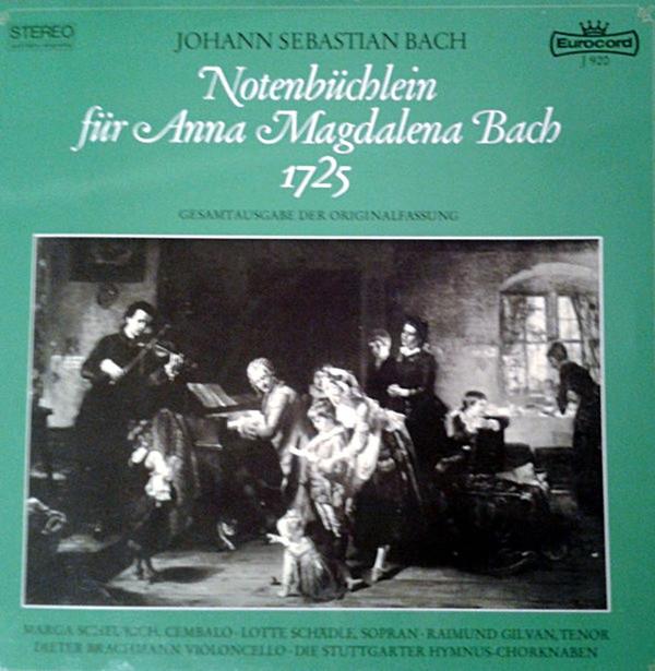 

Грампластинка ИОГАНН СЕБАСТЬЯН БАХ МАРГА ШЕУ Notenbchlein Fr Anna Magdalena Ba J9202 EUROCORD 1967 Германия Классика Б/у