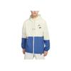 Nike Sportswear Lightweight Retro Colorblock Logo Print Woven Jacket Men Outerwear Beige Blue DV3313-244