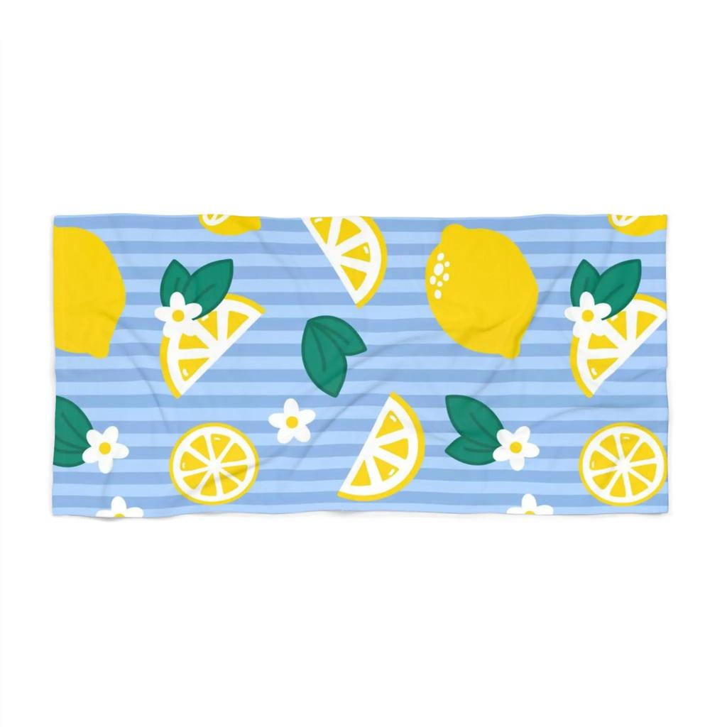 Fruit Checkered Beach Towel Microfiber Quick Dry Cute Lightweight Oversized Highly Absorbent for Beach Camping Photo Vacation