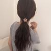 Textured Ink-wash Texture Acrylic Flower Hair Band, Fashionable Beaded Hair Tie, Ponytail Tie, Hair Band and Hair Tie