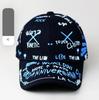 Sproutsy Kids' Cap, Boys and Girls, Stylish Hat with English Graffiti (Black)