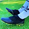 Seamless fly-woven football shoes men's low-top broken nails artificial turf long nails adult youth training shoes