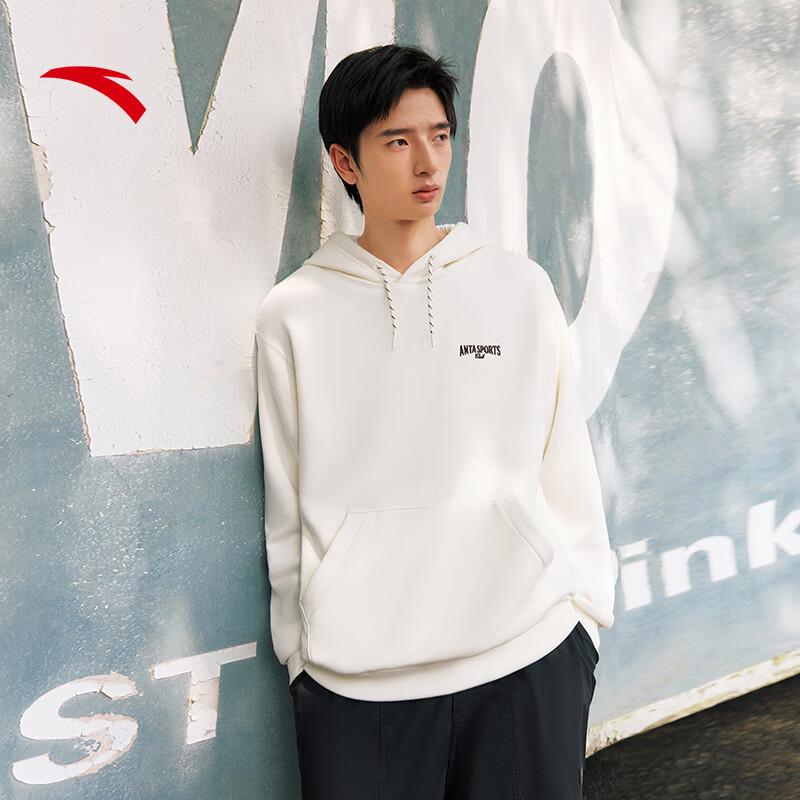 Anta Men's Fleece-Lined Hooded Pullover Sweatshirt
