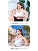 Rechargeable Bladeless Neck-Hanging Portable Mini Fan - Available in Green, White, and Pink.