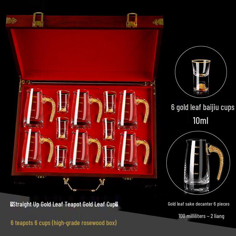 

Shangqi Luxury Gold Foil Crystal Baijiu Set