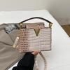 New High-end Light Luxury Crocodile Pattern Capu Lady Bag V Portable Shoulder Women's Bag