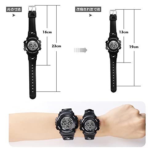 2022 New and Improved Kids' Digital Watch for Boys, Sports Watch for Outdoor Activities, Multi-Function 50m Water Resistance, Date/Day Display, Alerts