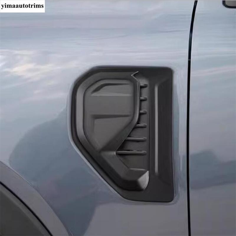 Griglia Cornice Pannello Copertura Parafango Griglia Prese d'Aria Laterali Anteriori Accessori Nero / Fibra di Carbonio Per Ford Ranger 2024