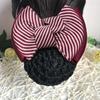 New Stripe Ribbon Bow Hair Clip Hair Pins Bun Net Snood Hair Cover Headband for Women Wedding Accessories Pony Tail Holder