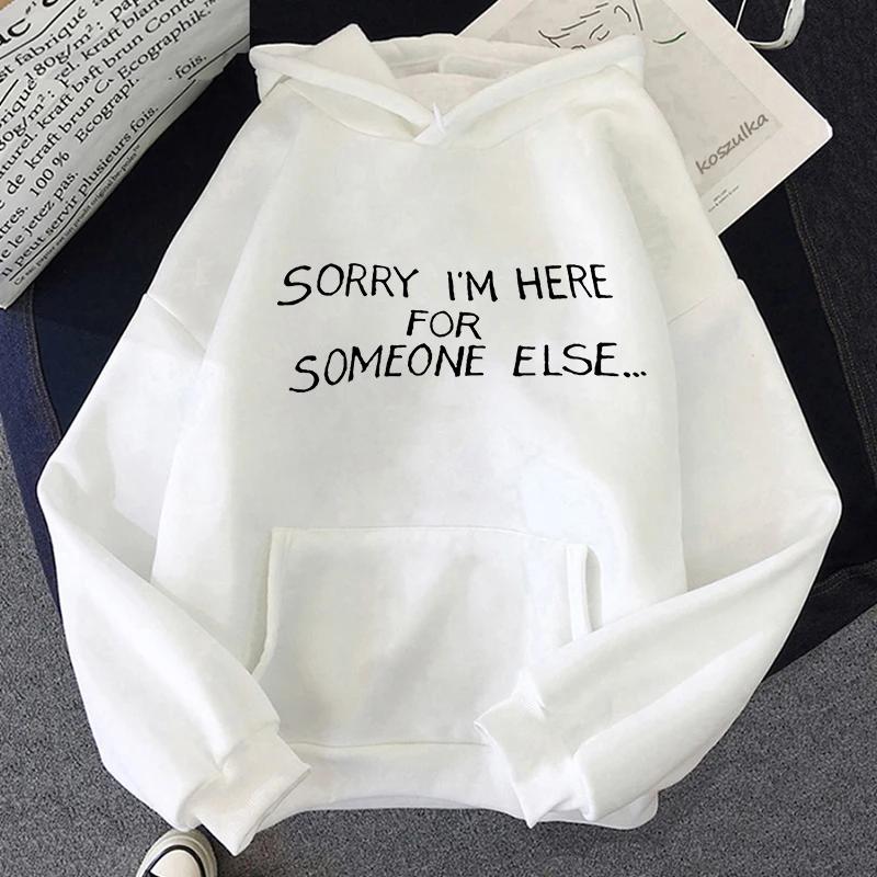 2025 Benson Boone Sorry I'm Here for Someone Else Hoodies Harajuku Hip Hop Pullover Tops Popular Music Sweatshirt Fans Gift Tees