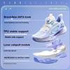Anta Monthly Slip Resistant Durable Low Top Running Shoes Kids Sneakers White Purple 322325518H-2
