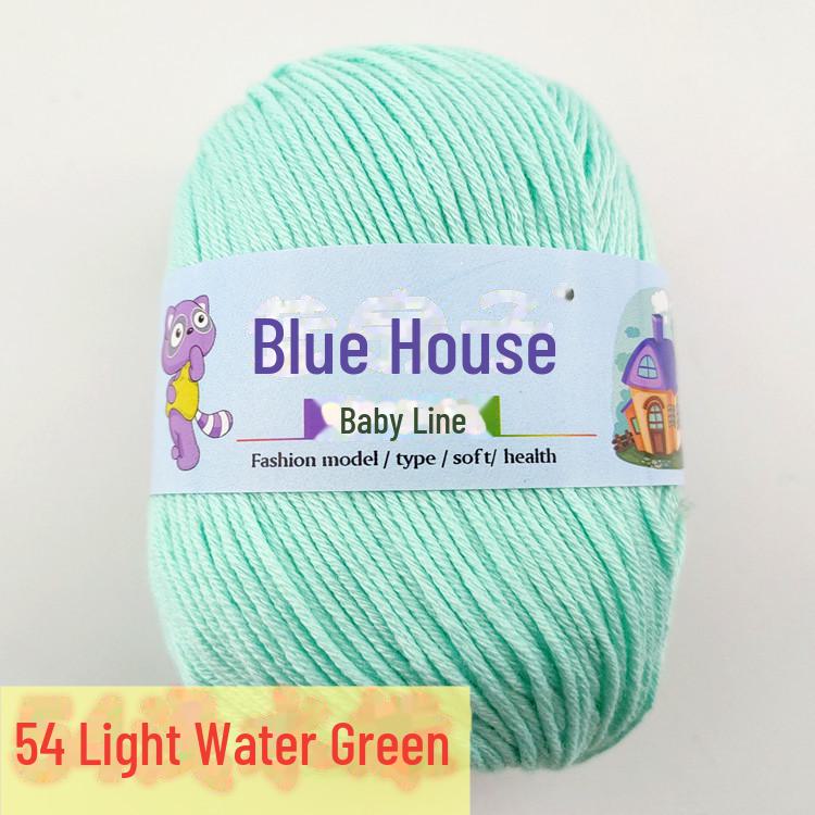 Blue Barbie Baby Yarn - 6-Strand, DIY Hand-Woven for Scarves and Slippers, Fine Hook