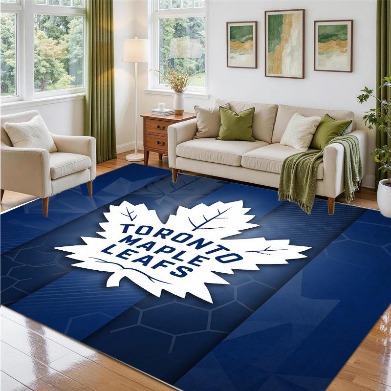 Toronto Maple Leafs Design Kristalfluweel Tapijt Zacht Decoratief Mat voor Slaapkamer Entree