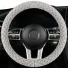 Winter Warm & Cozy 3D Pattern Short Plush Steering Wheel Cover – Ultra-Soft Lamb Fleece Feel, Non-Slip Grip Rubber Inner Ring