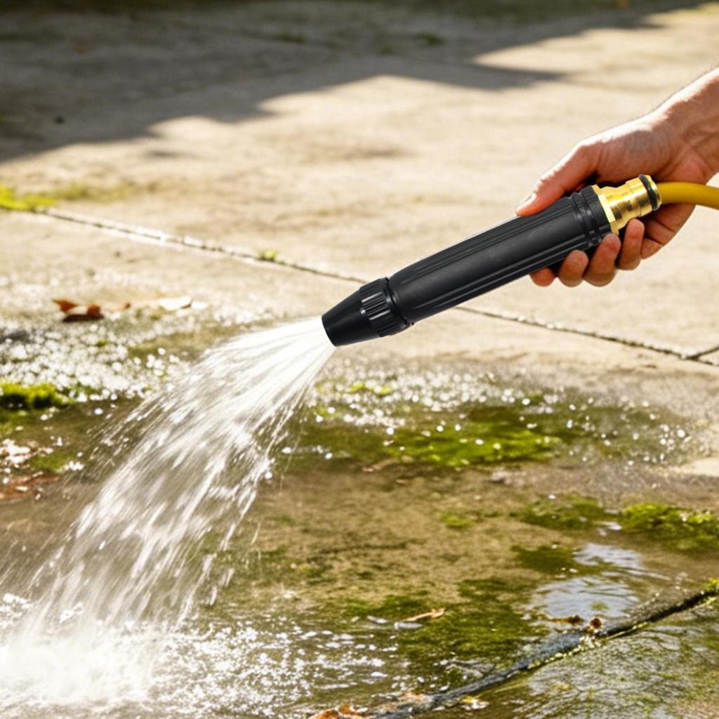 Adjustable Garden Hose Nozzle High Pressure Water GunSprayer Car Wash Tool For Watering Flowers Cleaning Windows Outdoor Use