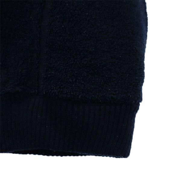 GYMPHLEX One Point Embroidery Long Sleeve Bore Fleece Zip Hoodie 12 Navy Women Used