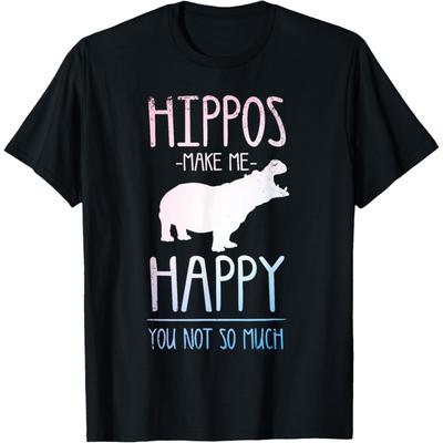 Lustige Nilpferd-Kunst für Männer Frauen Kleinkind Nilpferd Zoo Nilpferd T-Shirt(1)