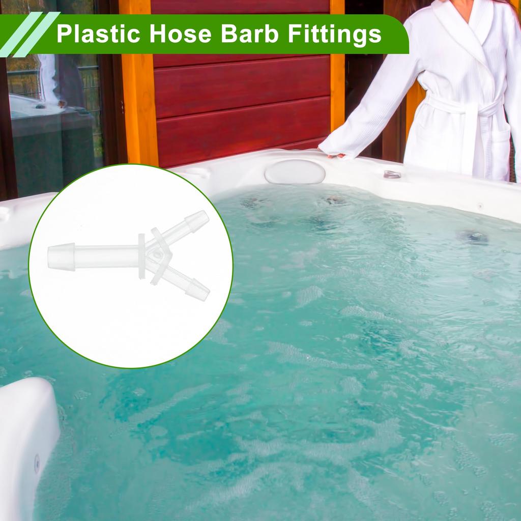 HOPESPANNER Kunststoff Schlauchanschluss 3/32" x 5/32" x 3/32" Y-förmiger Widerhakenverbinder PP 4 Stück