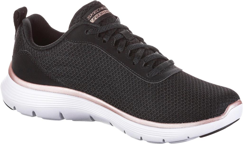 Кроссовки Skechers Flex Appeal черные Mesh Rose Gold Trim