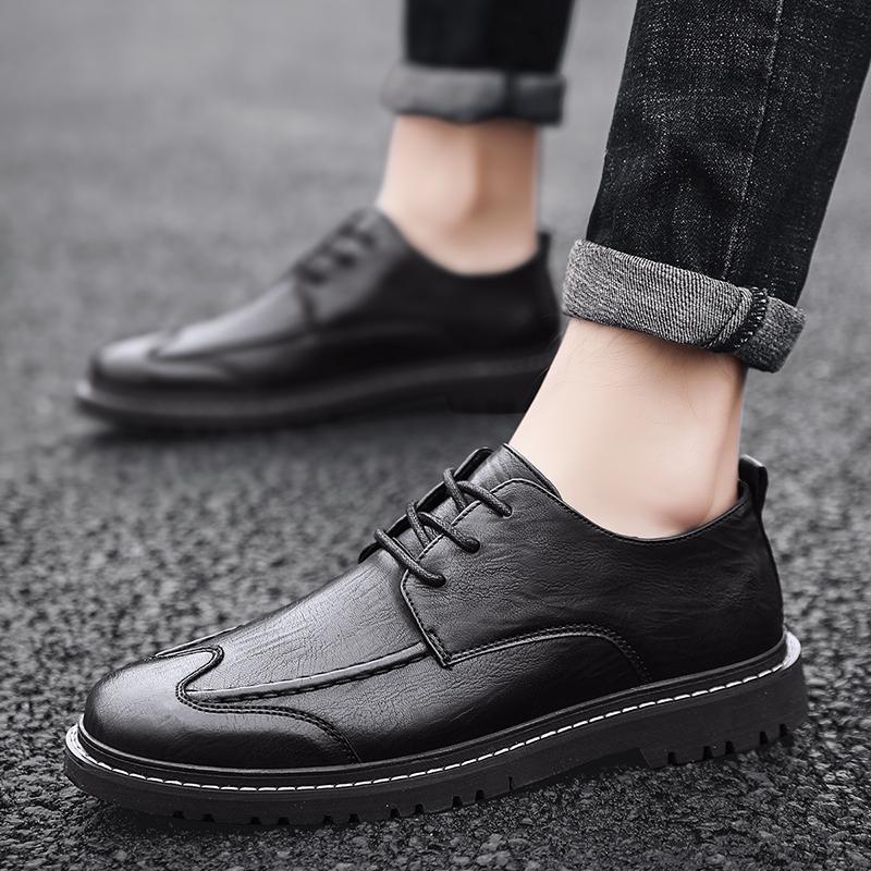 2025 New Fashion Men's Casual Leather Shoes Men's Business Formal Leather Shoes Retro Comfort Casual Men Shoes Zapatillas Hombre