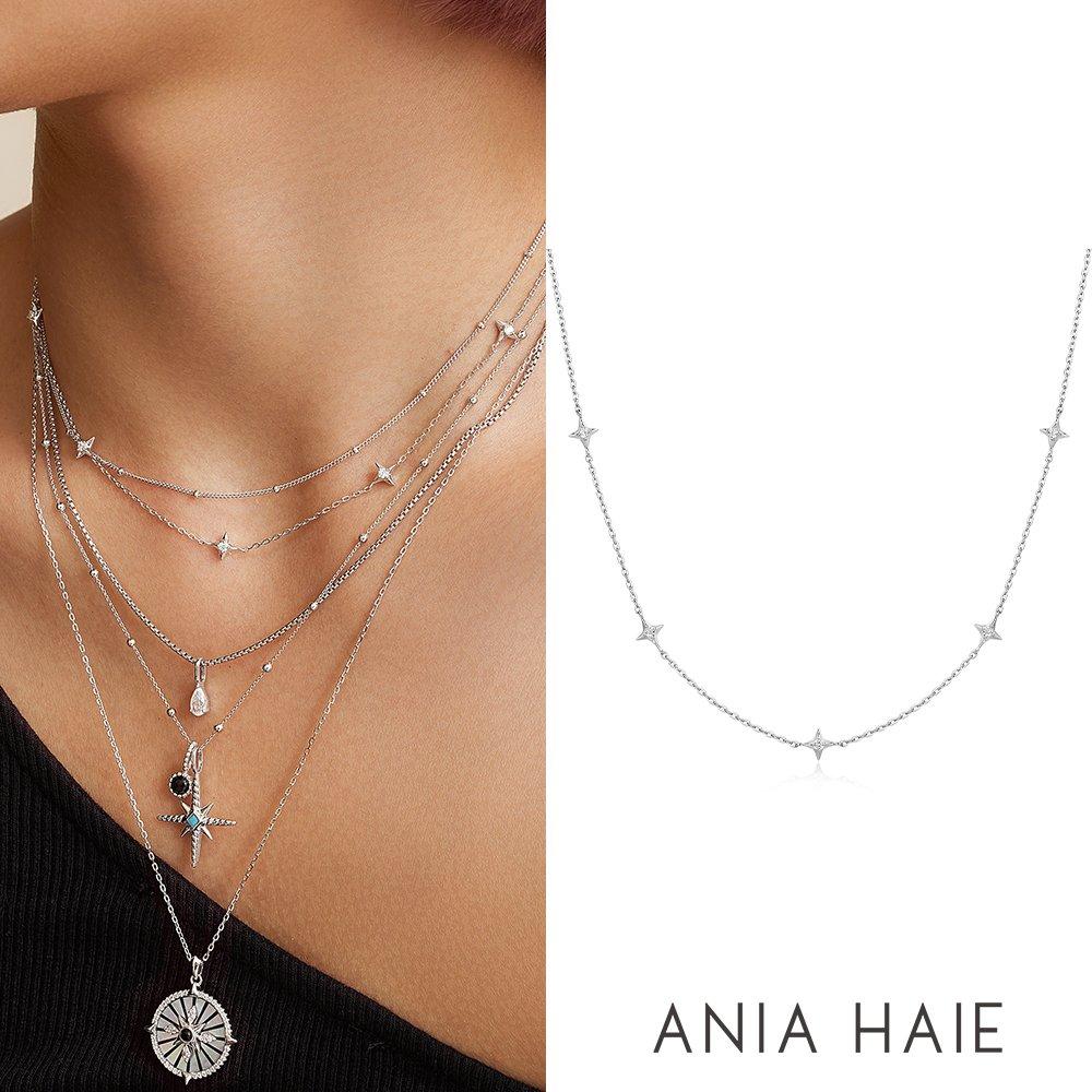 

Silver Star Station 925 Silver Necklace N061-04H