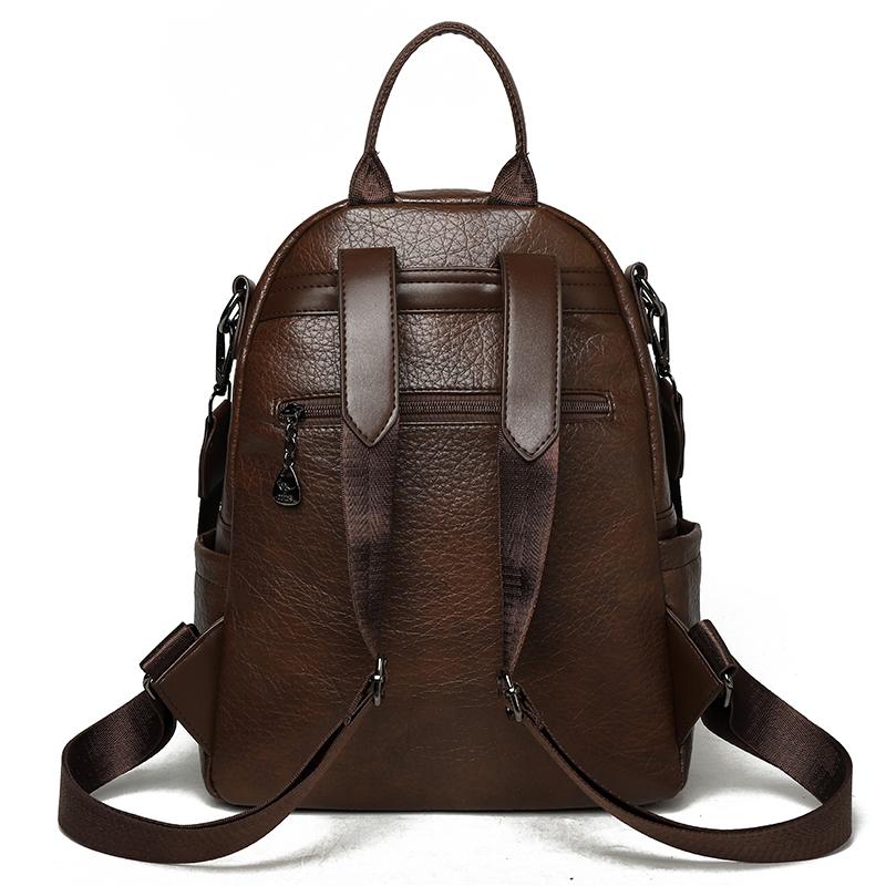 PU Backpack Women's Outdoor Travel Backpack Multi-function Shoulder Bag