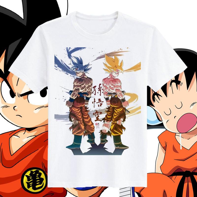 Summer 2026 Dragon Ball Theme Collection Trend Street 100 Cotton Printed Loose Tshirt for Unisex and Women Parents Tops